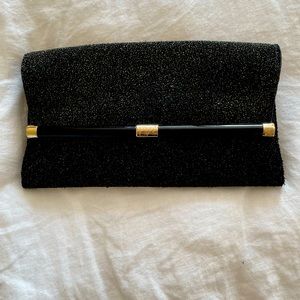 NWT - DVF Black & Gold Evening Clutch
